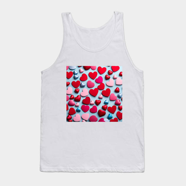 celebrating Valentines day, random floating love hearts Tank Top by Colin-Bentham